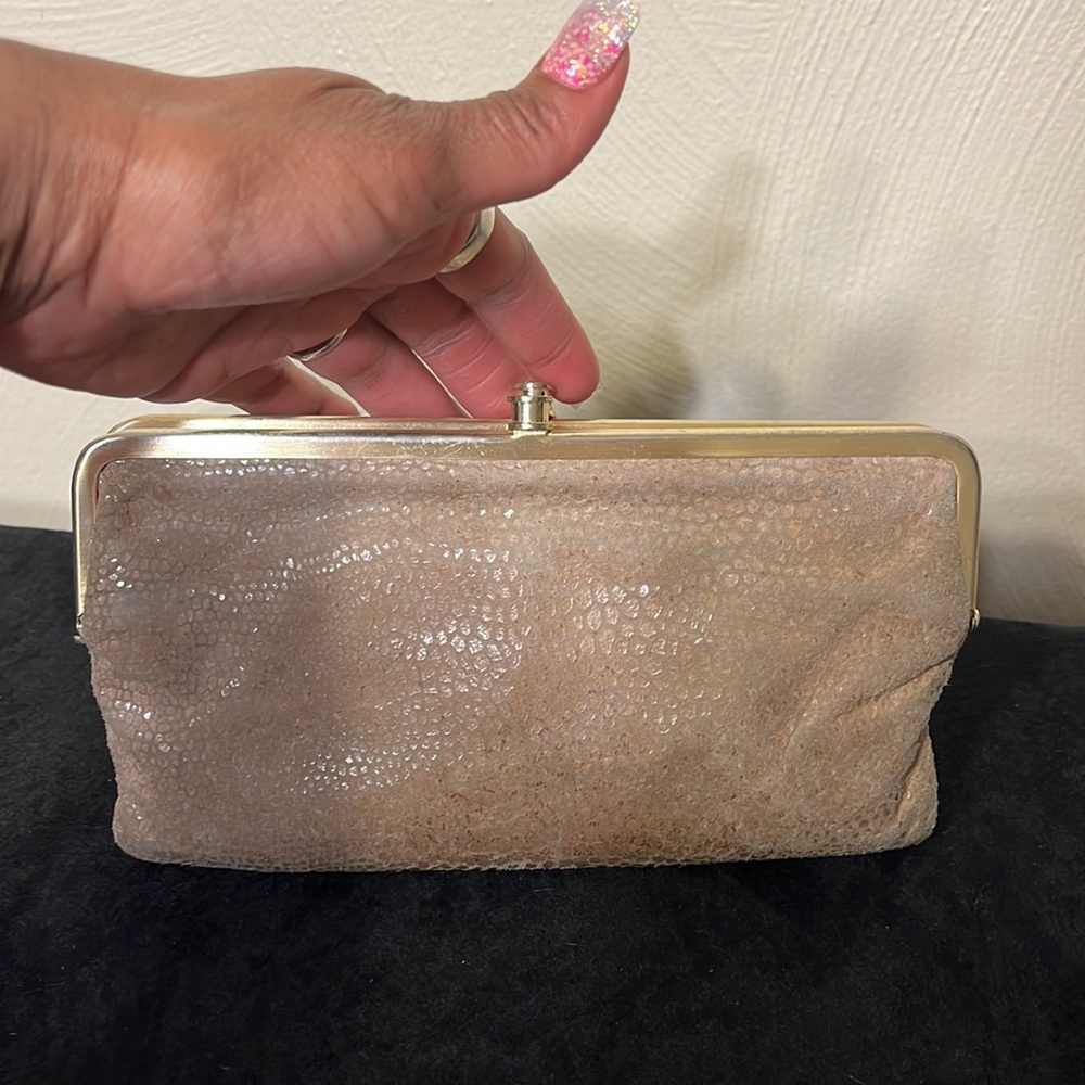 Hobo International Tan Leather Clutch Wallet
